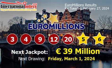 euromillions 27 fevrier 2024|EuroMillions Results for Tuesday 27th February 2024 .